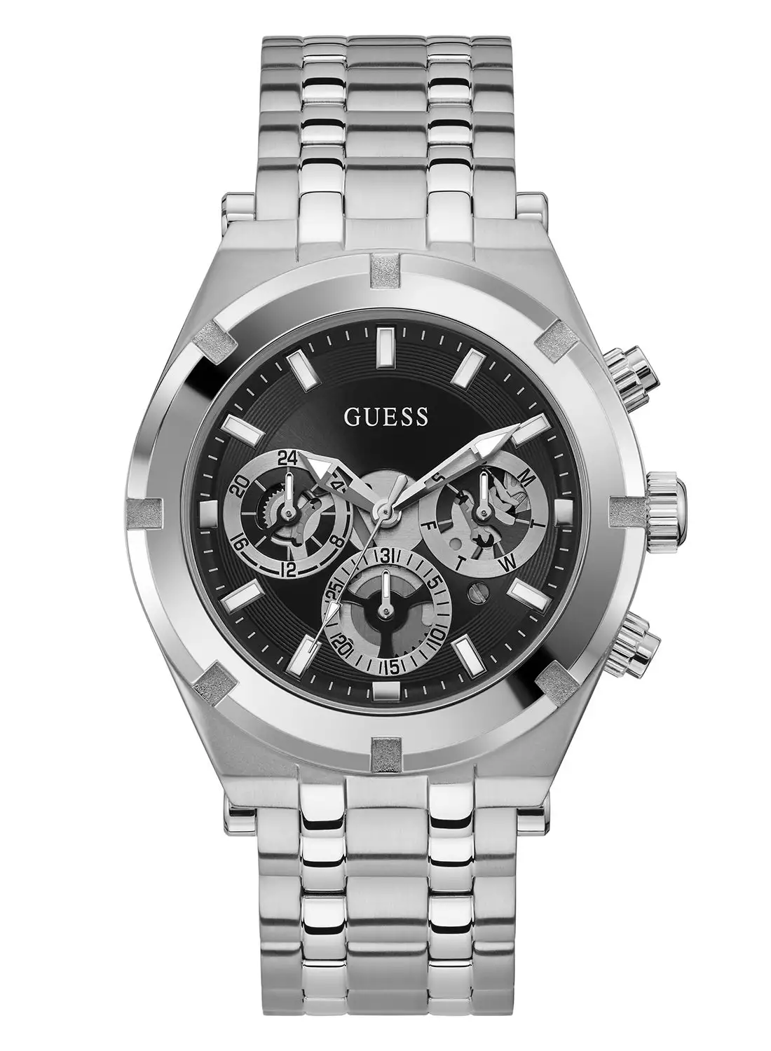 GUESS Men's Analog Round Shape Stainless Steel Wrist Watch GW0260G1 - 44 Mm