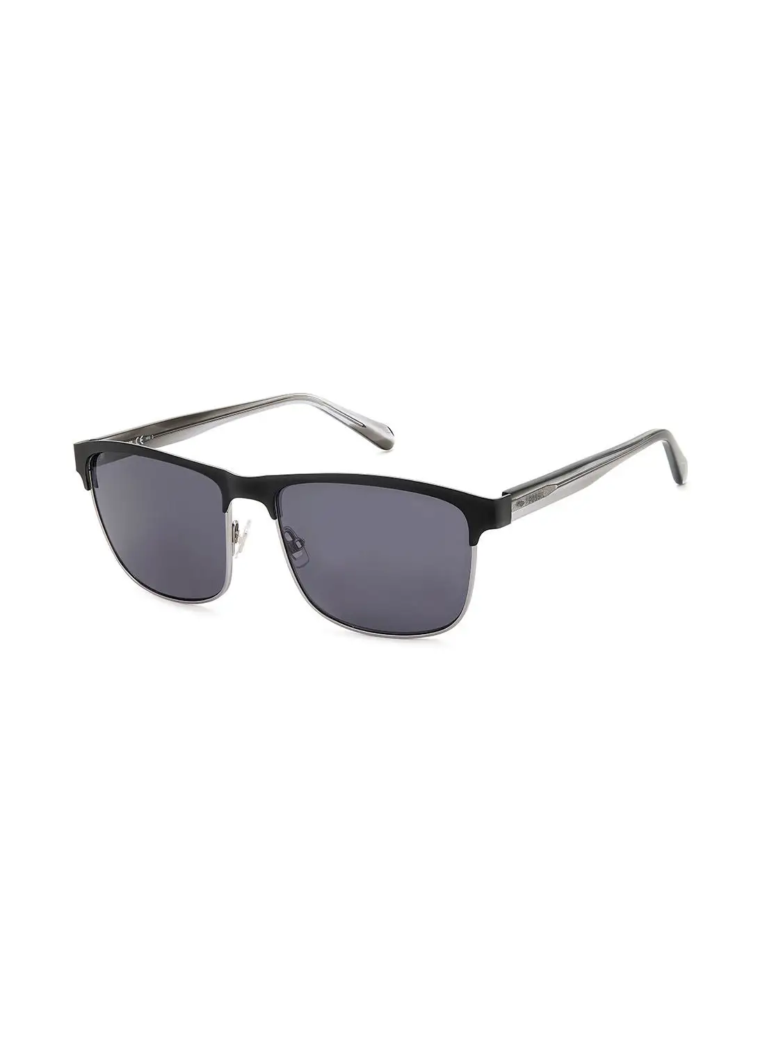 FOSSIL Men's UV Protection Rectangular Sunglasses - Fos 2128/G/S Mtblk Rut 59 - Lens Size: 59 Mm