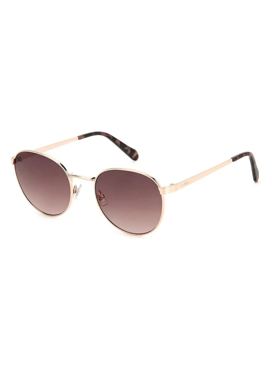 FOSSIL Women's UV Protection Round Sunglasses - Fos 2129/G/S Red Gold 52 - Lens Size: 52 Mm
