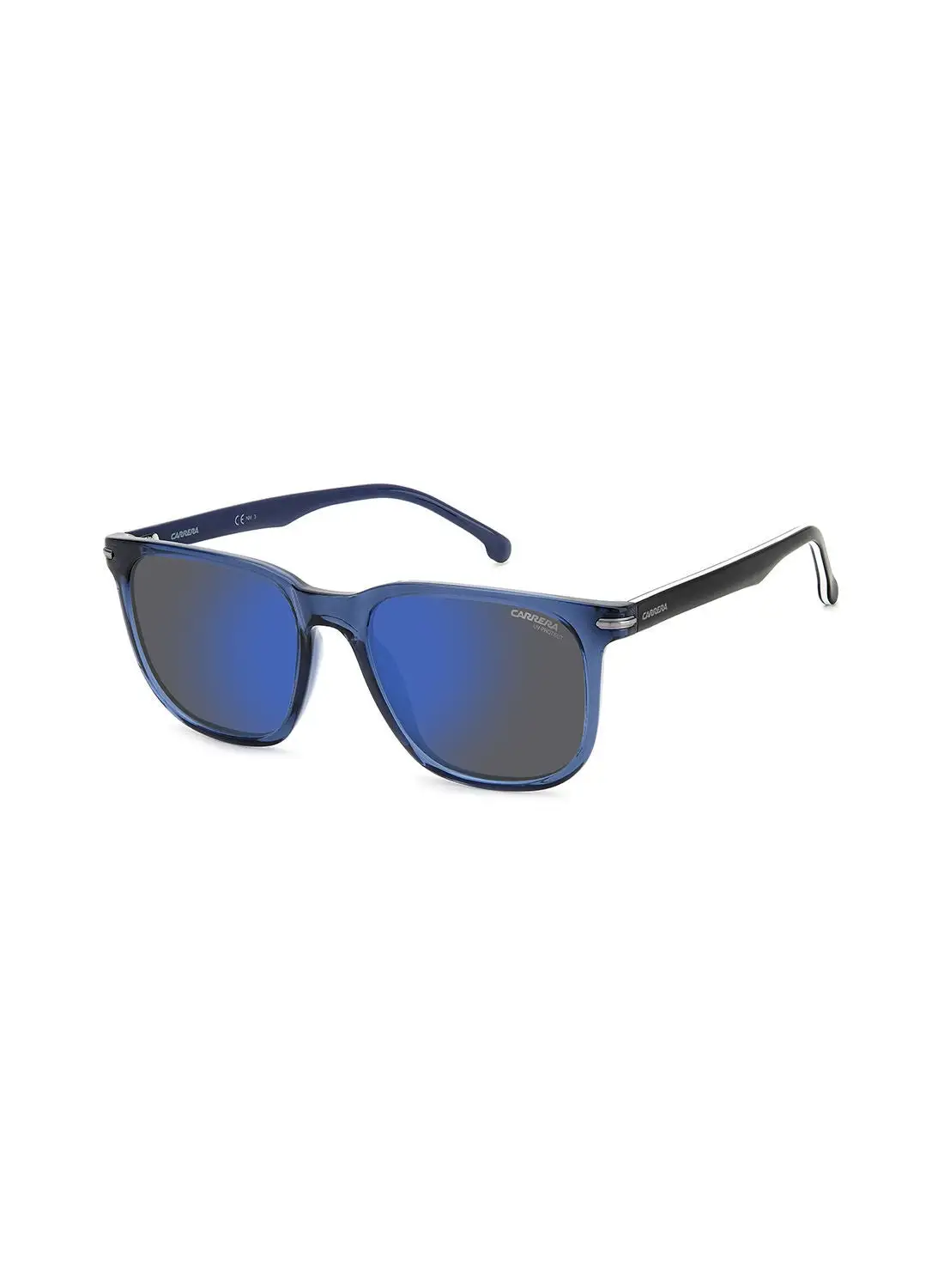 نظارة كاريرا مربعة الشكل للحماية من الأشعة فوق البنفسجية للجنسين - Carrera 300/S Blue 54 - مقاس العدسة: 54 ملم
