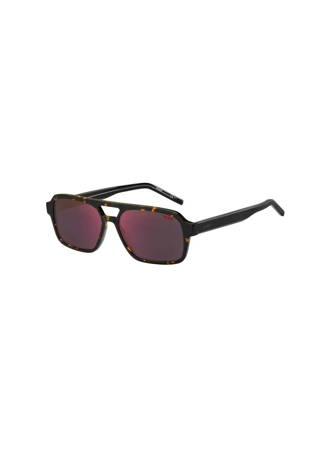 HUGO Men's UV Protection Rectangular Sunglasses - Hg 1241/S Havan Red 56 - Lens Size: 56 Mm