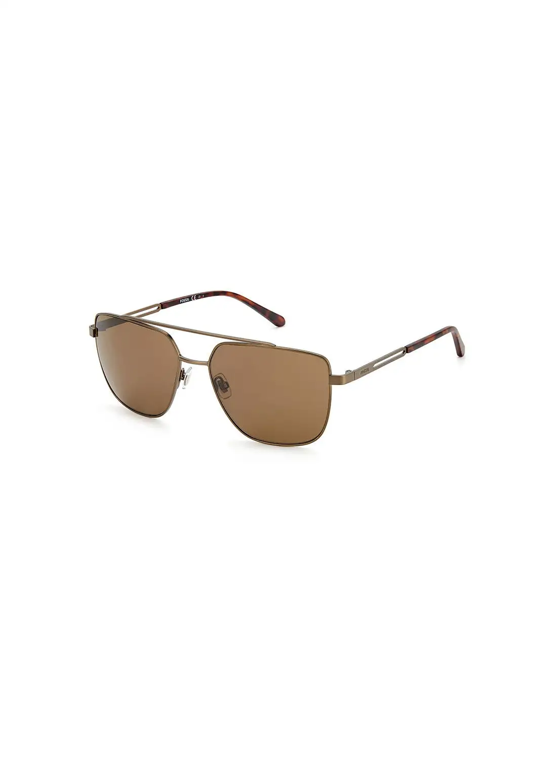 FOSSIL Men's UV Protection Square Sunglasses - Fos 3129/G/S Mttant Gd 59 - Lens Size: 59 Mm