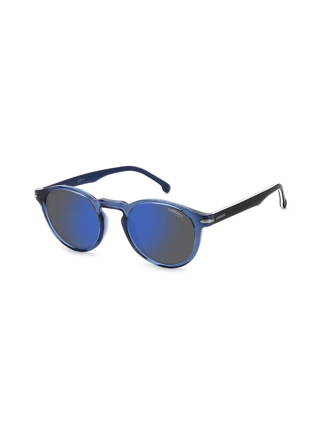 كاريرا نظارة شمسية دائرية للحماية من الأشعة فوق البنفسجية للجنسين - Carrera 301/S Blue 50 - مقاس العدسة: 50 ملم