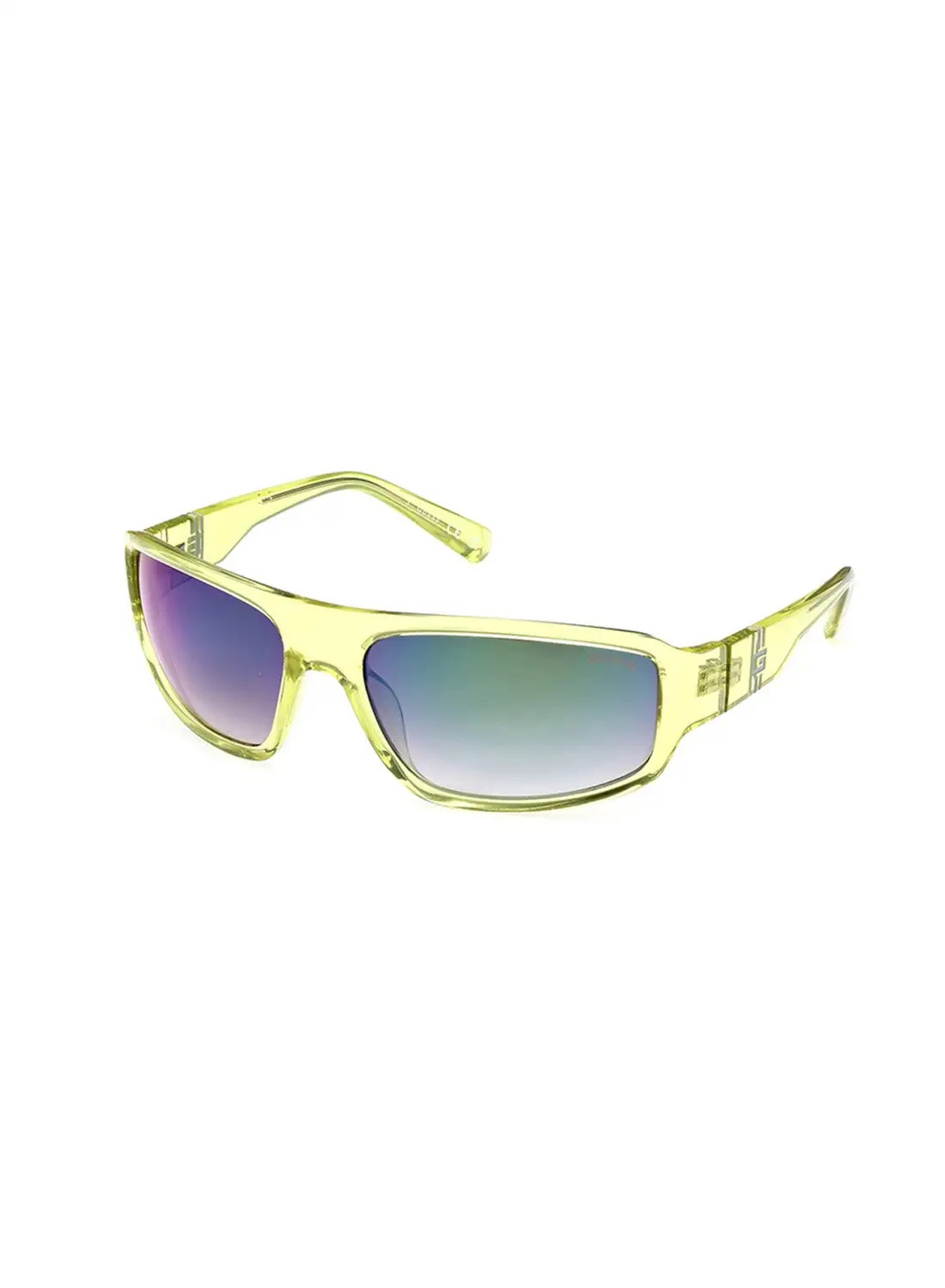 GUESS Men's UV Protection Rectangular Shape Sunglasses - GU0008039C62 - Lens Size: 62 Mm