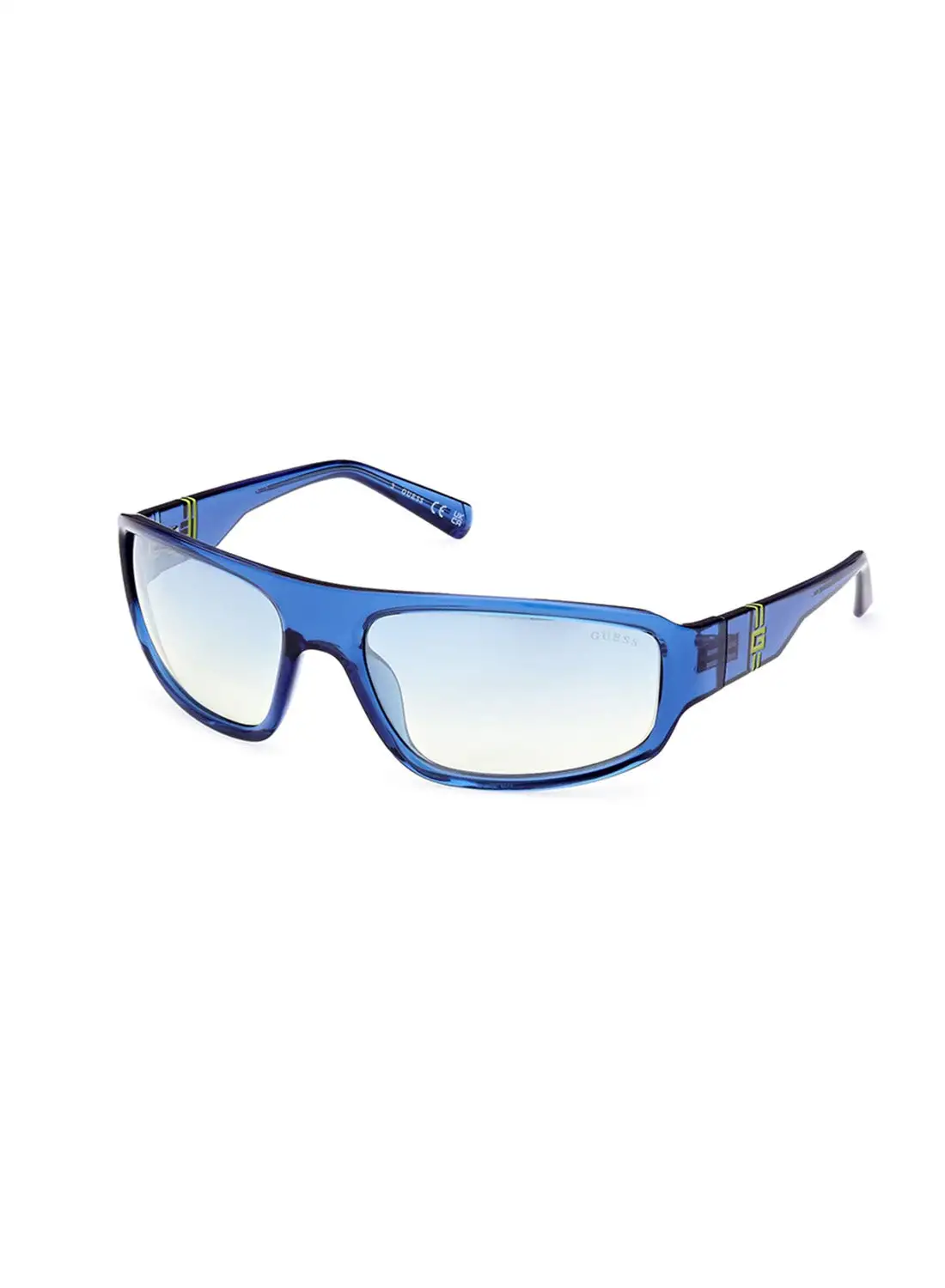 GUESS Men's UV Protection Rectangular Shape Sunglasses - GU0008090X62 - Lens Size: 62 Mm