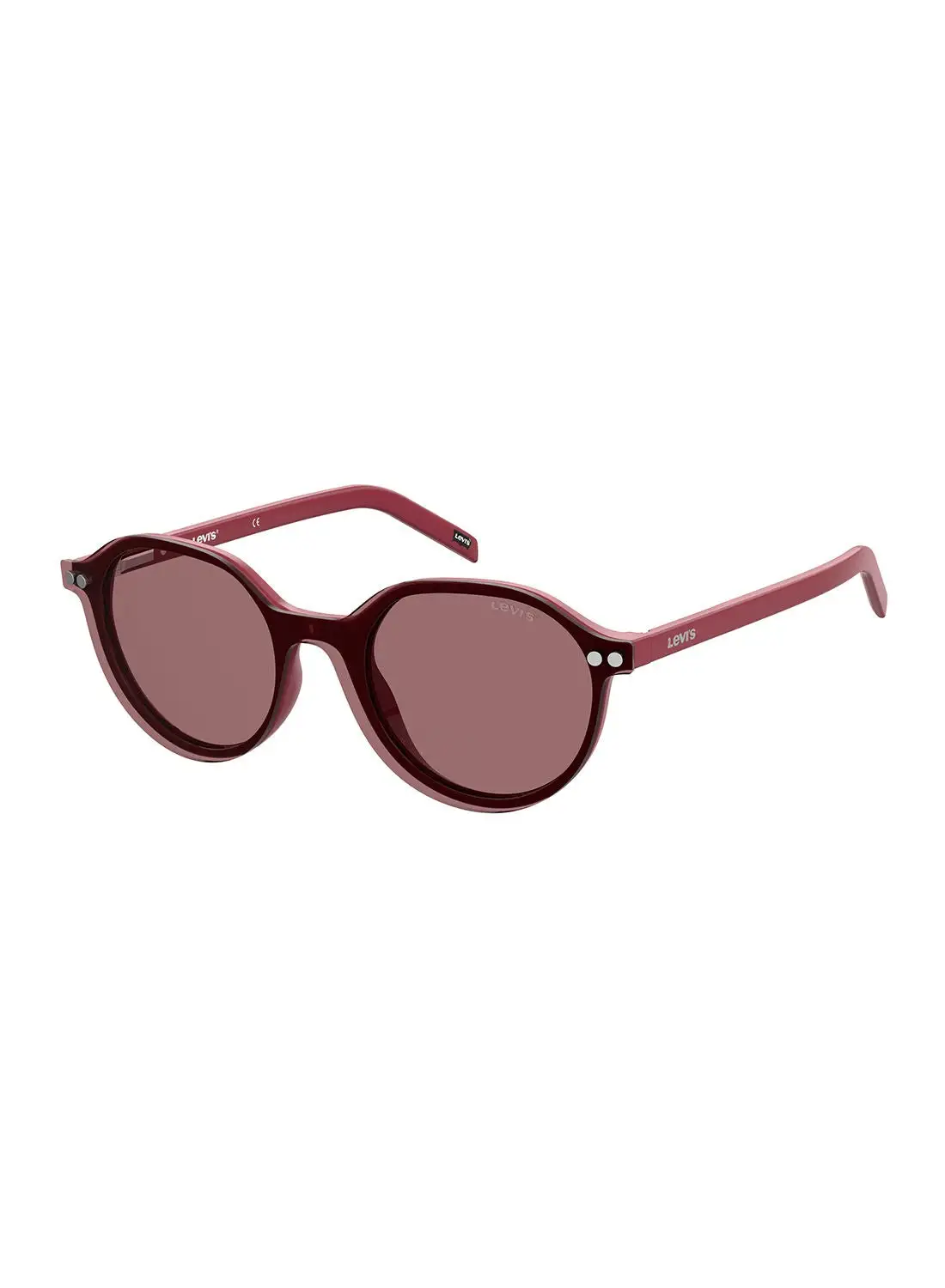 Levi's Unisex UV Protection Oval Sunglasses - Lv 1017/Cs Burgundy 50 - Lens Size: 50 Mm