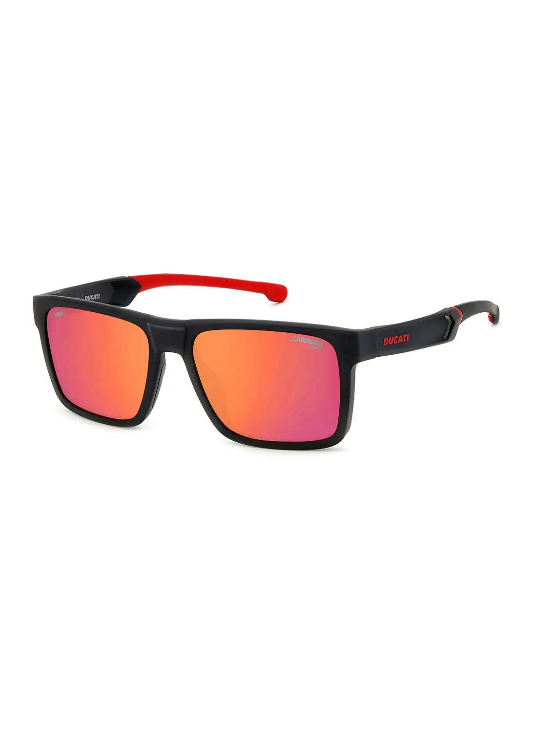 Carrera Men's UV Protection Rectangular Sunglasses - Carduc 021/S Black Red 55 - Lens Size: 55 Mm