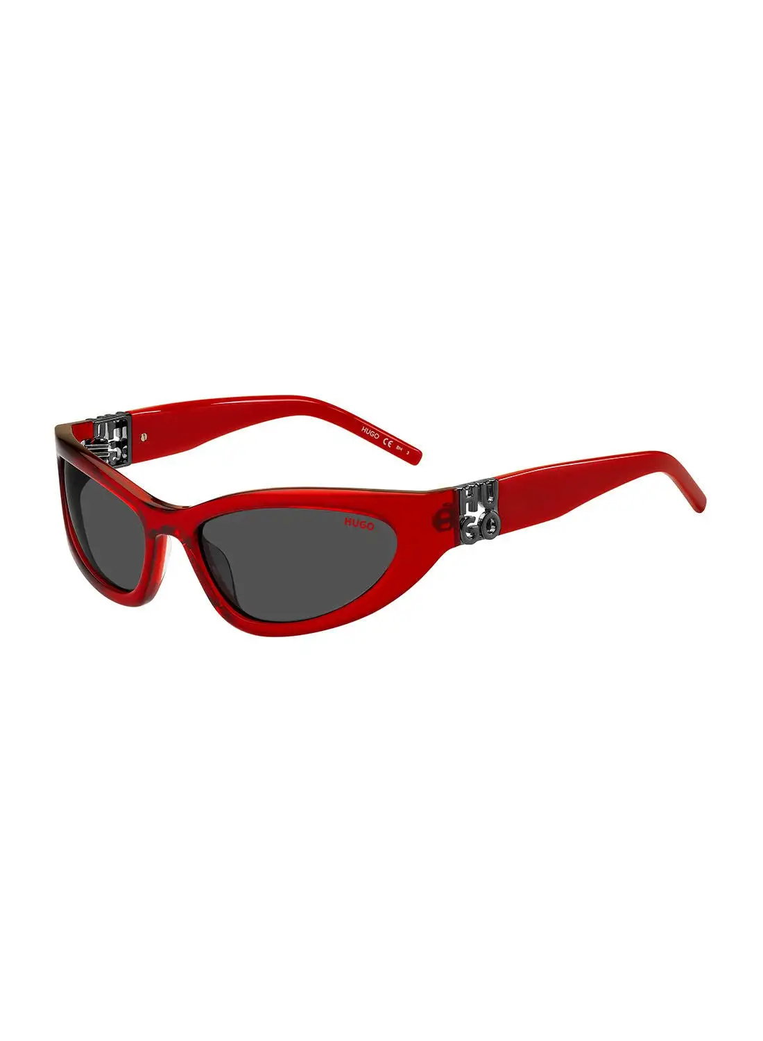 HUGO Men's UV Protection Cat Eye Sunglasses - Hg 1255/S Red 59 - Lens Size: 59 Mm