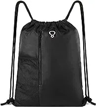 ELECDON Drawstring Sackpack Bag, Gymsack Bag with Pocket Gym Sports Bag Outdoor Exercise Running Swimming Backpack Unisex
