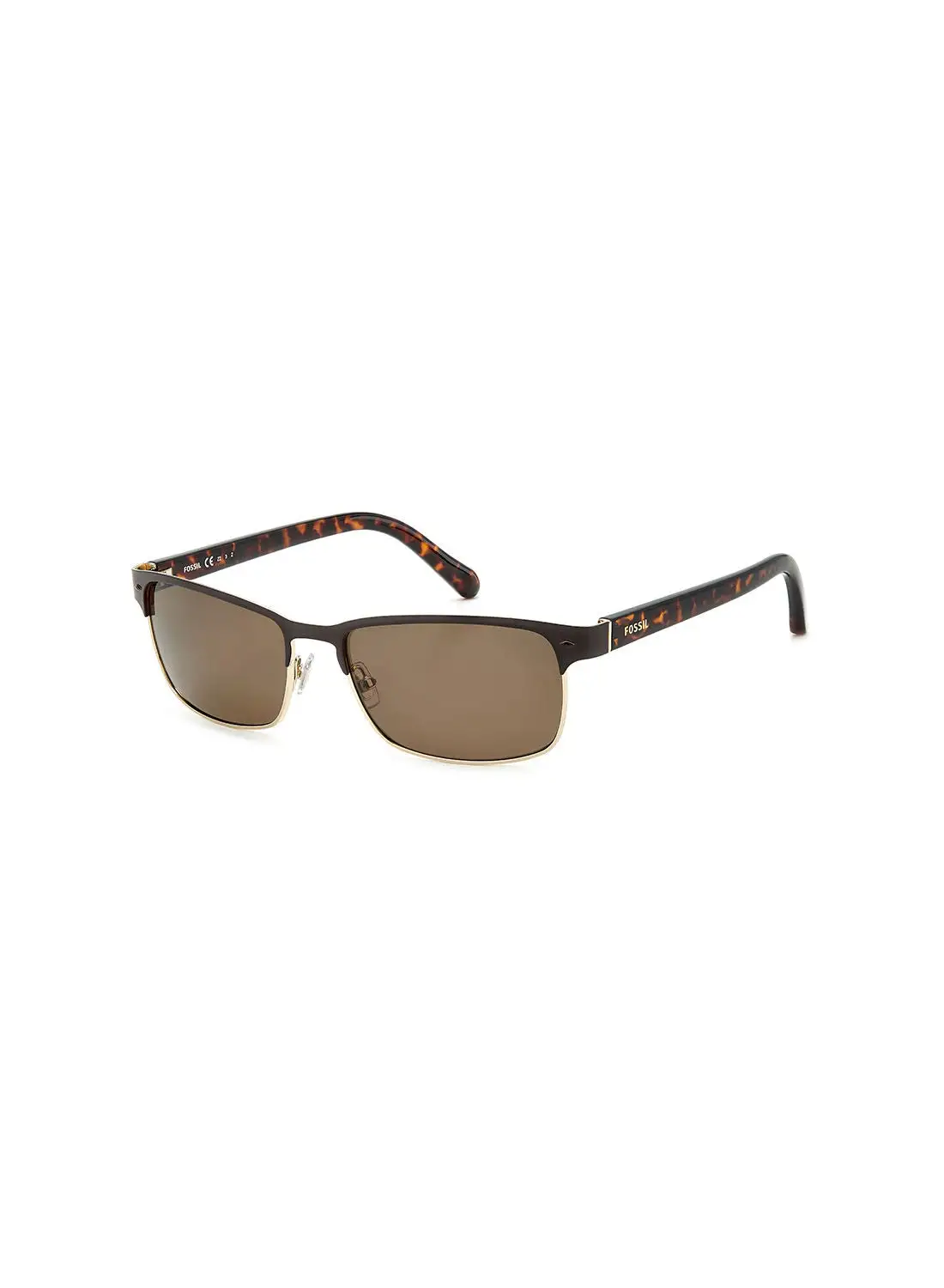 FOSSIL Men's UV Protection Rectangular Sunglasses - Fos 3000/P/S Brown 57 - Lens Size: 57 Mm