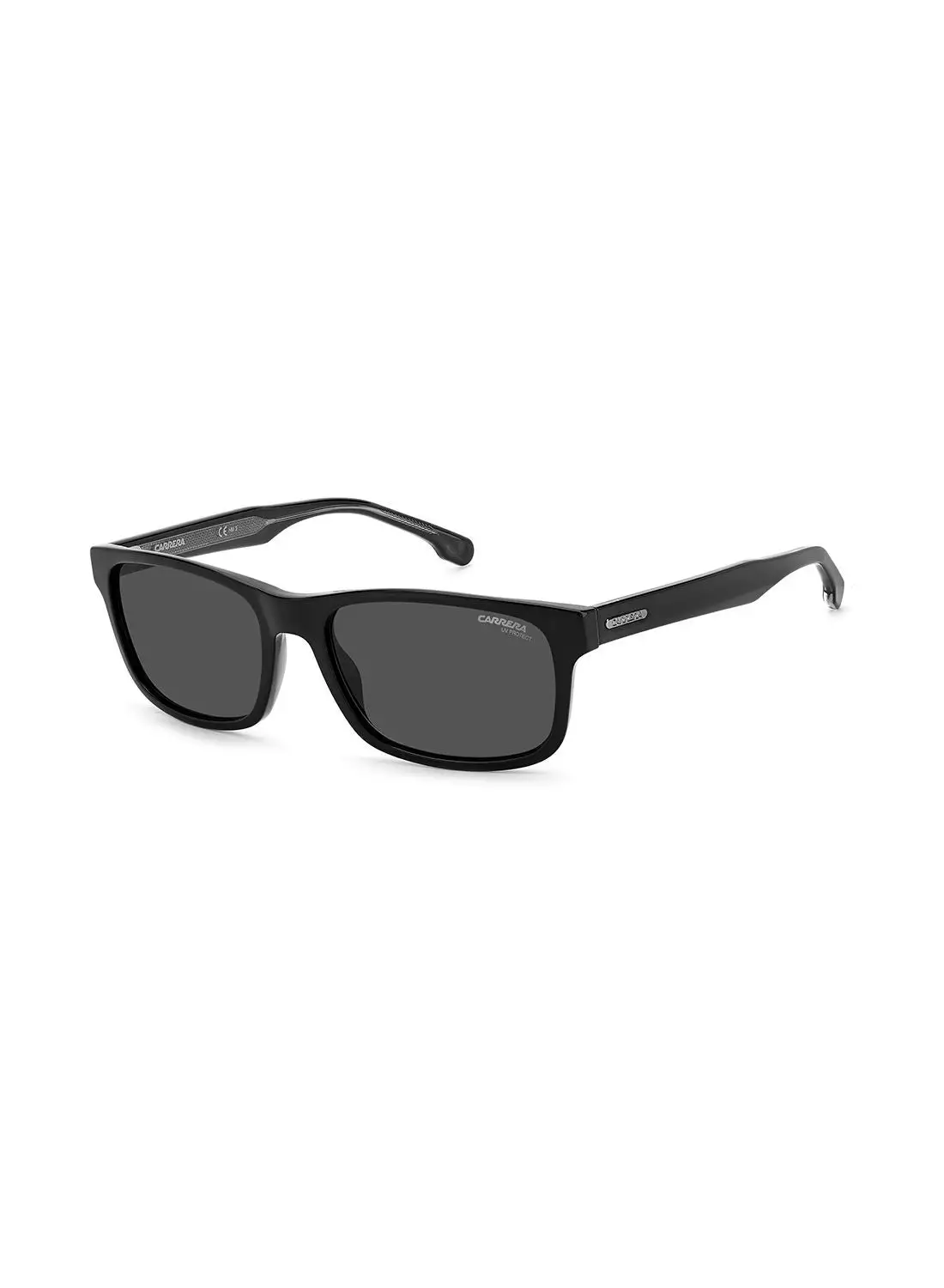 نظارة كاريرا الشمسية مستطيلة الشكل للحماية من الأشعة فوق البنفسجية للرجال - Carrera 299/S Black 57 - مقاس العدسة: 57 ملم