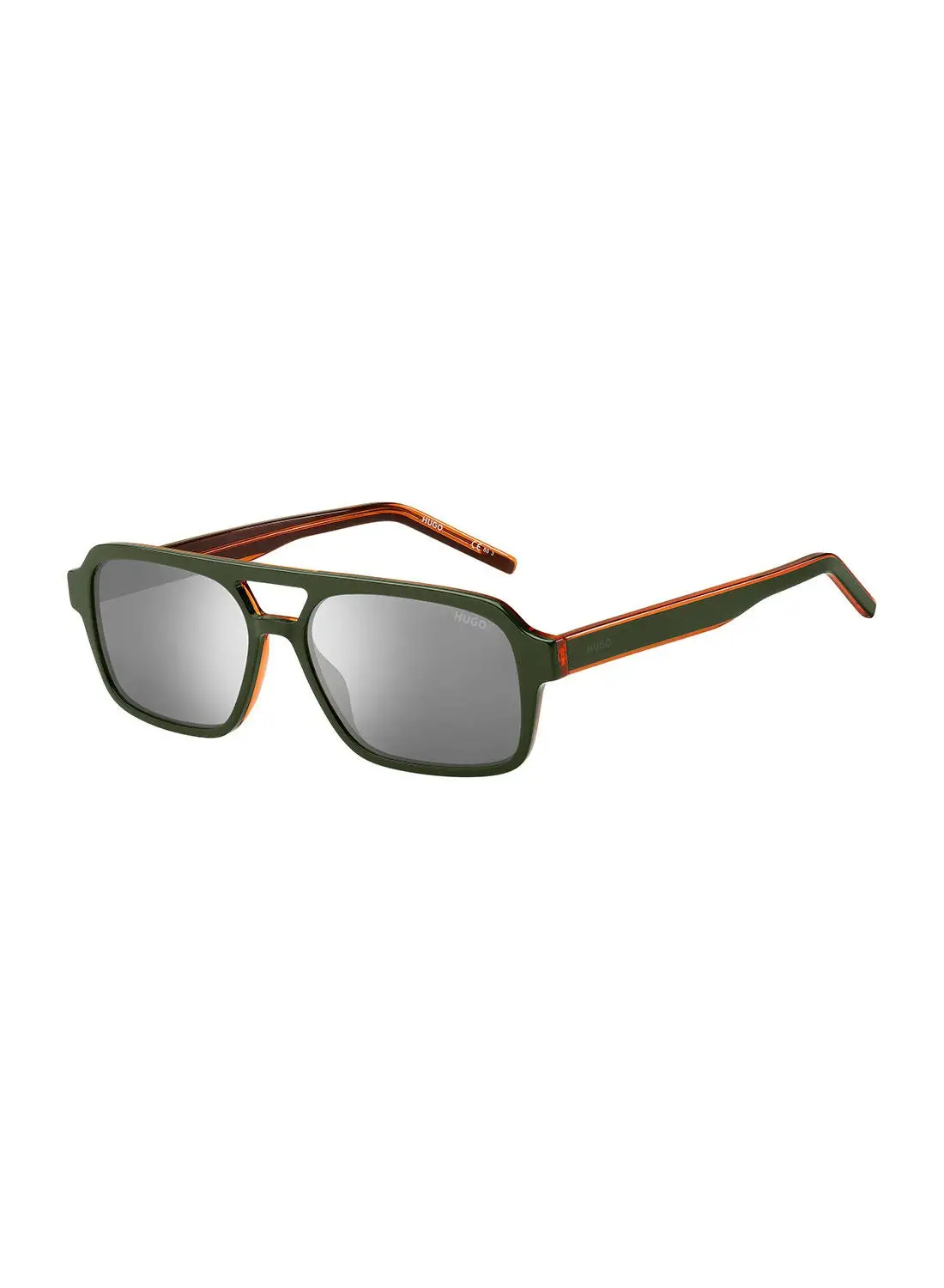 HUGO Men's UV Protection Rectangular Sunglasses - Hg 1241/S Milit Grn 56 - Lens Size: 56 Mm