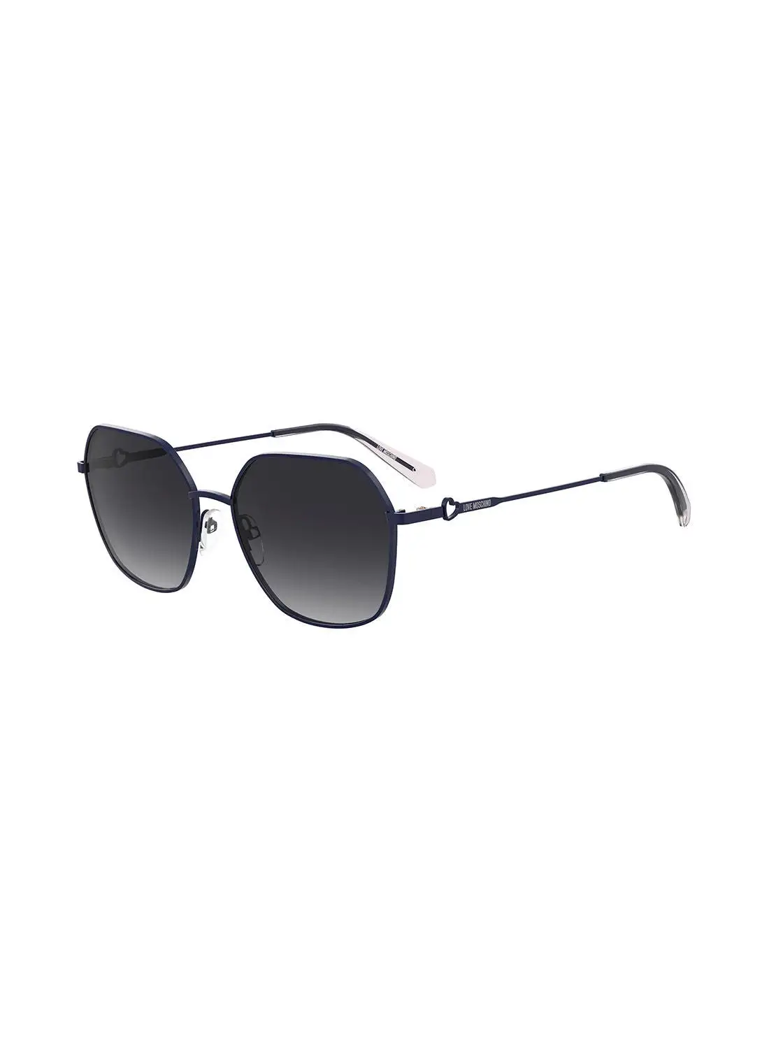 Love Moschino نظارة شمسية مثمنة للنساء للحماية من الأشعة فوق البنفسجية - Mol063/S Blue 55 - مقاس العدسة: 55 ملم