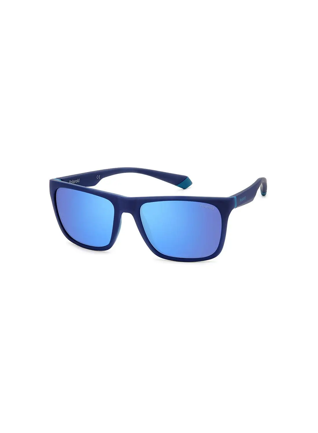 بولارويد نظارة شمسية مربعة للحماية من الأشعة فوق البنفسجية للجنسين - Pld 2141/S Mtblu Azu 57 - مقاس العدسة: 57 ملم