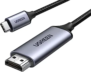 كابل يو جرين USB C إلى HDMI بطول 1 متر، محول USB 3.1 نوع C Thunderbolt 3 إلى HDMI، متوافق مع سلسلة iPhone 15، iPad 10/Pro/Air/Mini، Samsung S23 Ultra/Galaxy Z، MacBook Pro، Dell XPS، Huawei P60 Pro