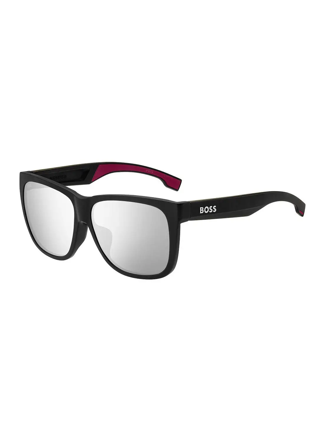 HUGO BOSS Men's UV Protection Square Sunglasses - Boss 1453/F/S Mt Blkbur 61 - Lens Size: 61 Mm