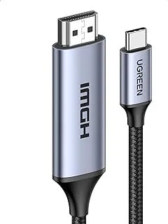 كابل UGREEN 8K USB C إلى HDMI 2M، 8K@60 هرتز، 4K@240 هرتز/144 هرتز، محول HDMI 2.1 نوع C Thunderbolt 3، متوافق مع سلسلة iPhone 15، iPad 10/Pro/Air/Mini، Samsung S23 Ultra، MacBook Pro، Surface Pro7 هواوي بي 60 برو