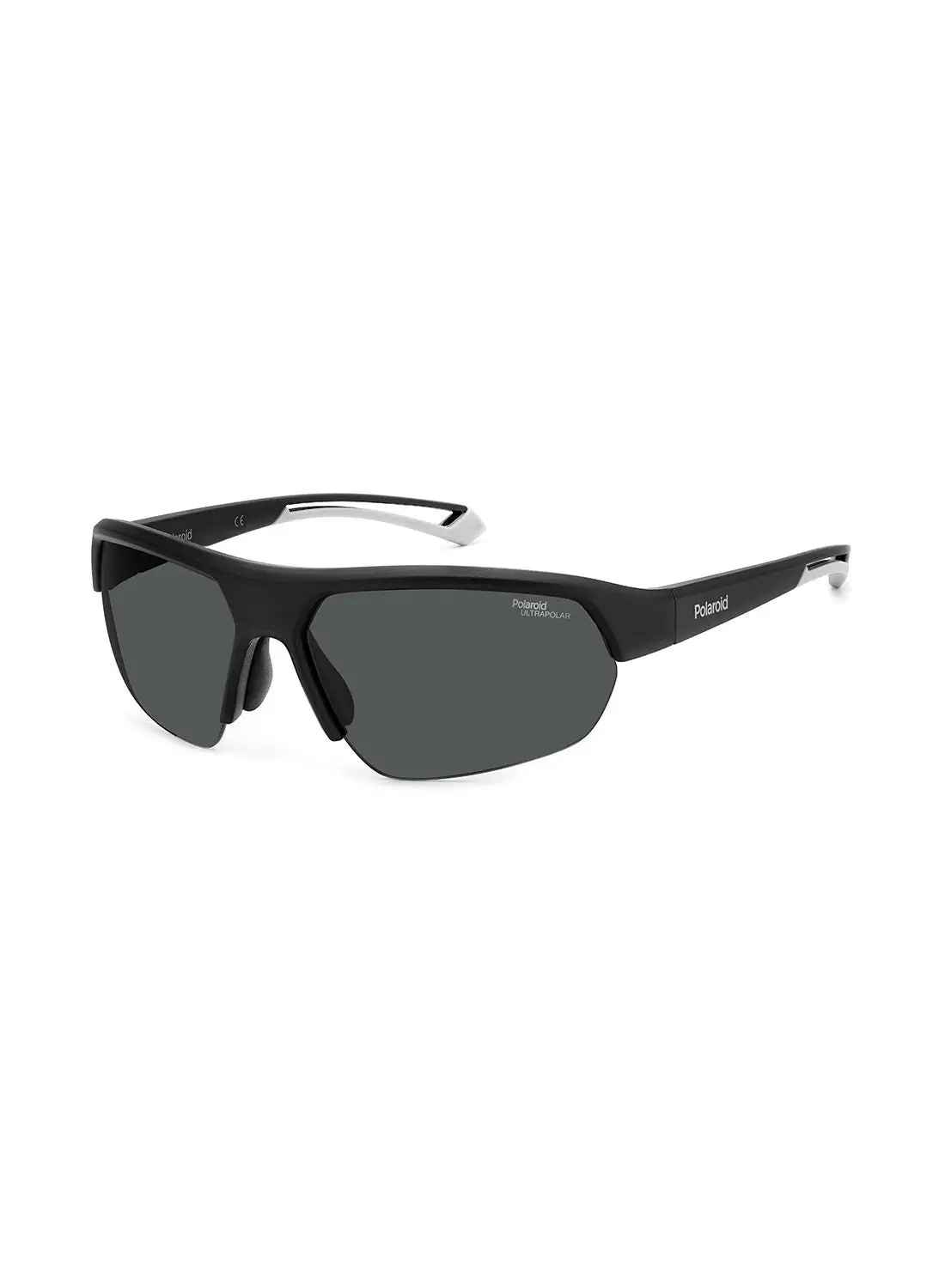 بولارويد نظارة شمسية مستطيلة للحماية من الأشعة فوق البنفسجية للجنسين - Pld 7048/S Mtt Black 65 - مقاس العدسة: 65 ملم