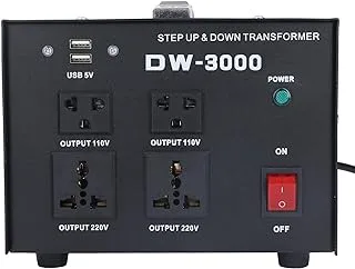 Heavy Duty Voltage Transformer Converter, 3000W 110V to 220V Step Up 220V to 110V Step Down AC Voltage Converter(UK Plug)