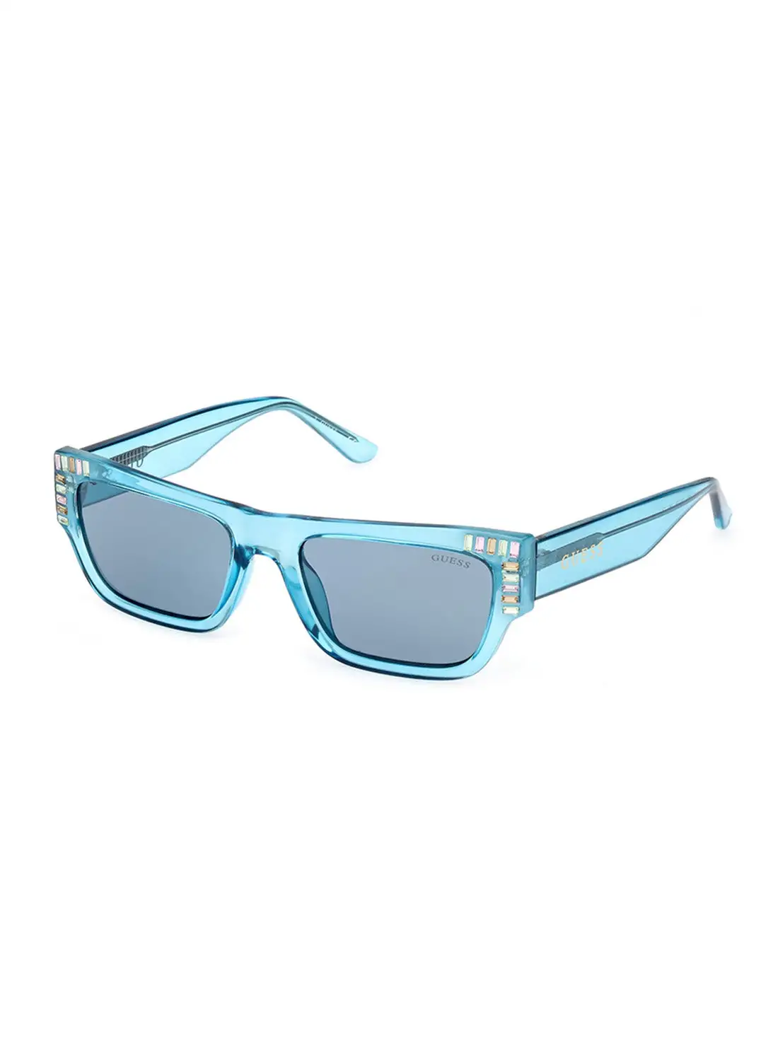GUESS Women's UV Protection Rectangular Shape Sunglasses - GU790289V53 - Lens Size: 53 Mm