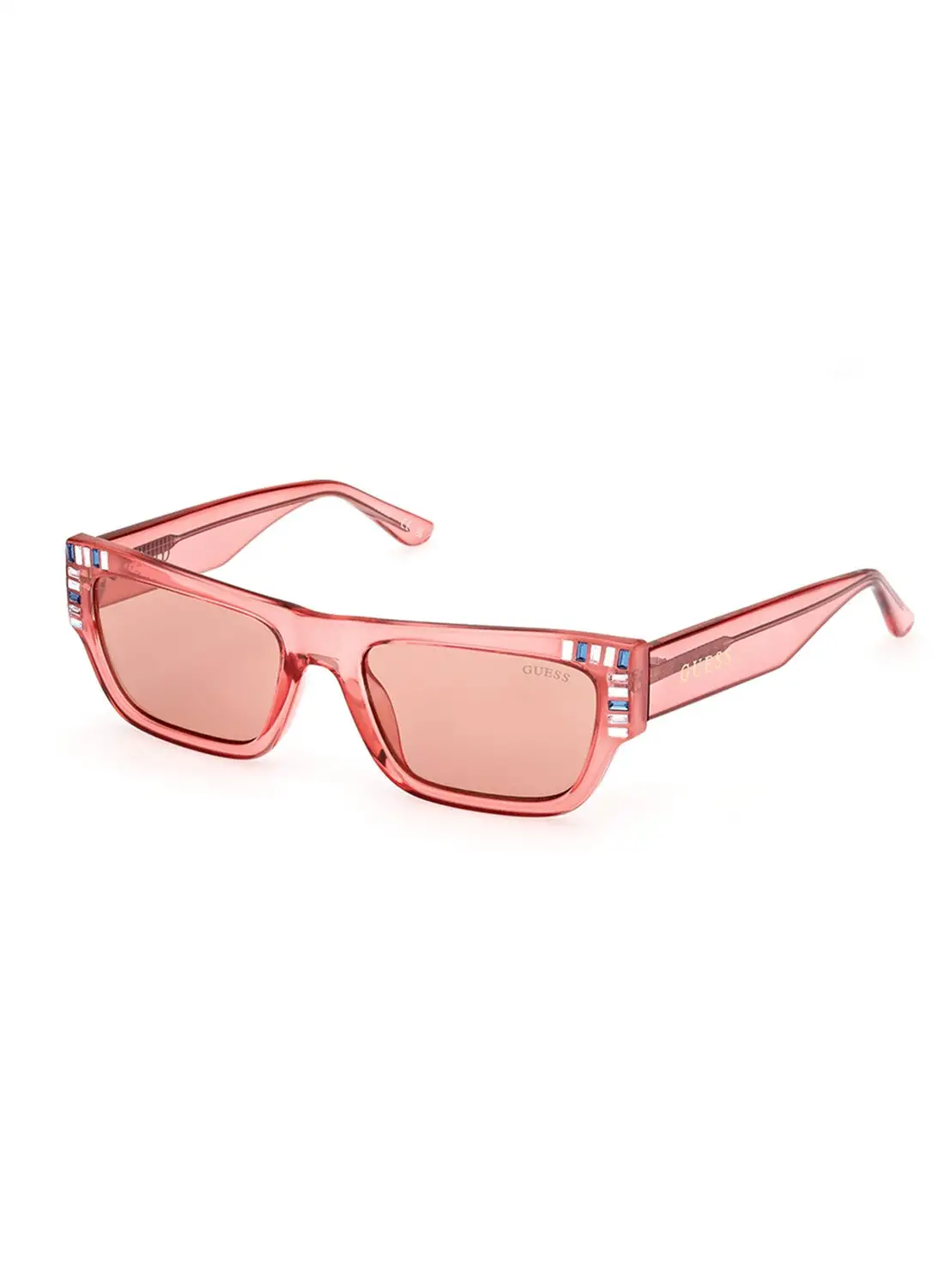GUESS Women's UV Protection Rectangular Shape Sunglasses - GU790274S53 - Lens Size: 53 Mm