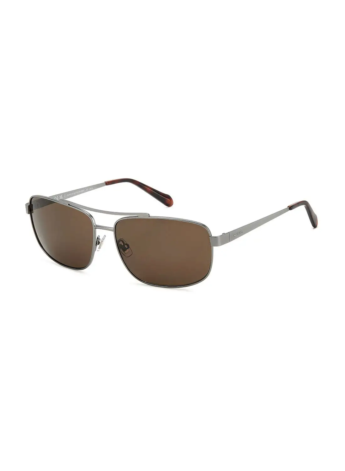 FOSSIL Men's UV Protection Rectangular Sunglasses - Fos 2130/G/S Mtdk Ruth 61 - Lens Size: 61 Mm