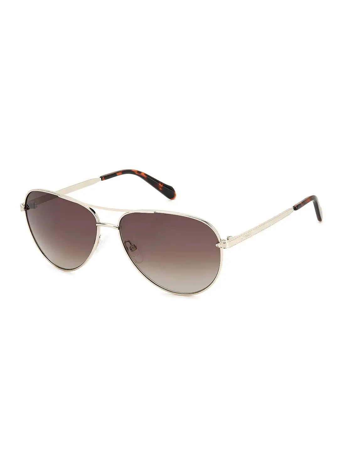 FOSSIL Women's UV Protection Pilot Sunglasses - Fos 3141/G/S Lgh Gold 59 - Lens Size: 59 Mm