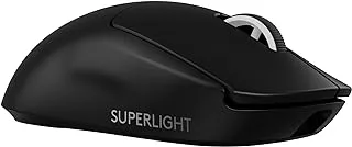 Logitech G PRO X SUPERLIGHT 2 LIGHTSPEED Wireless Gaming Mouse, Lightweight, LIGHTFORCE Hybrid Switches, HERO 2 Sensor, 32,000 DPI, 5 Programmable Buttons, USB-C Charging, PC & Mac - Black