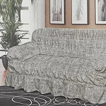 Arabesque Sofa Cover, Two Seaters, Grey