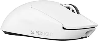 Logitech G PRO X SUPERLIGHT 2 LIGHTSPEED Wireless Gaming Mouse, Lightweight, LIGHTFORCE Hybrid Switches, HERO 2 Sensor, 32,000 DPI, 5 Programmable Buttons, USB-C Charging, PC & Mac - White