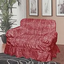 Arabesque Sofa Cover, One Seater, Burgundy
