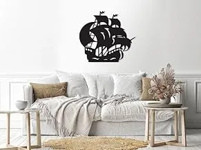 معرض المنزل ديكور جدار خشبي سفينة القراصنة مقاس 80X80 سم