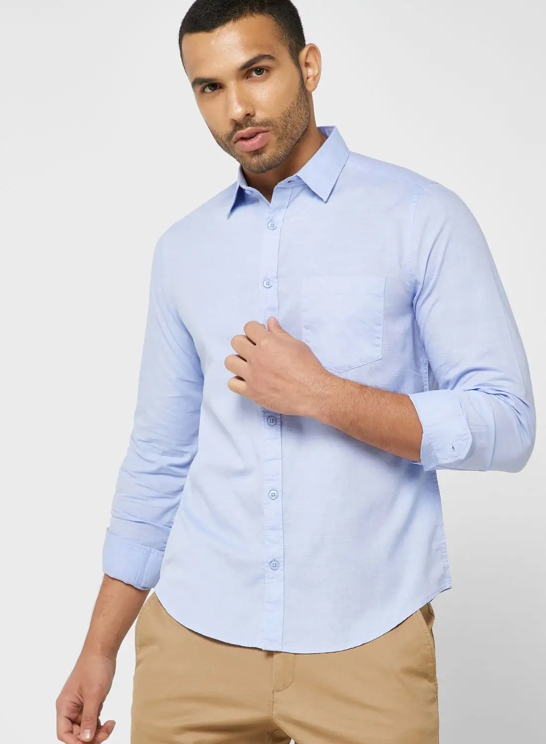 Seventy Five Solid Slim Fit Full Sleeve Casual Shirt