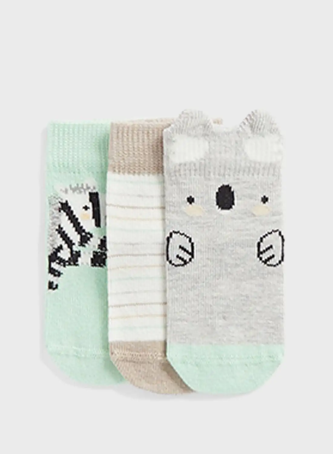 mothercare Kids 3 Pack Assorted Socks