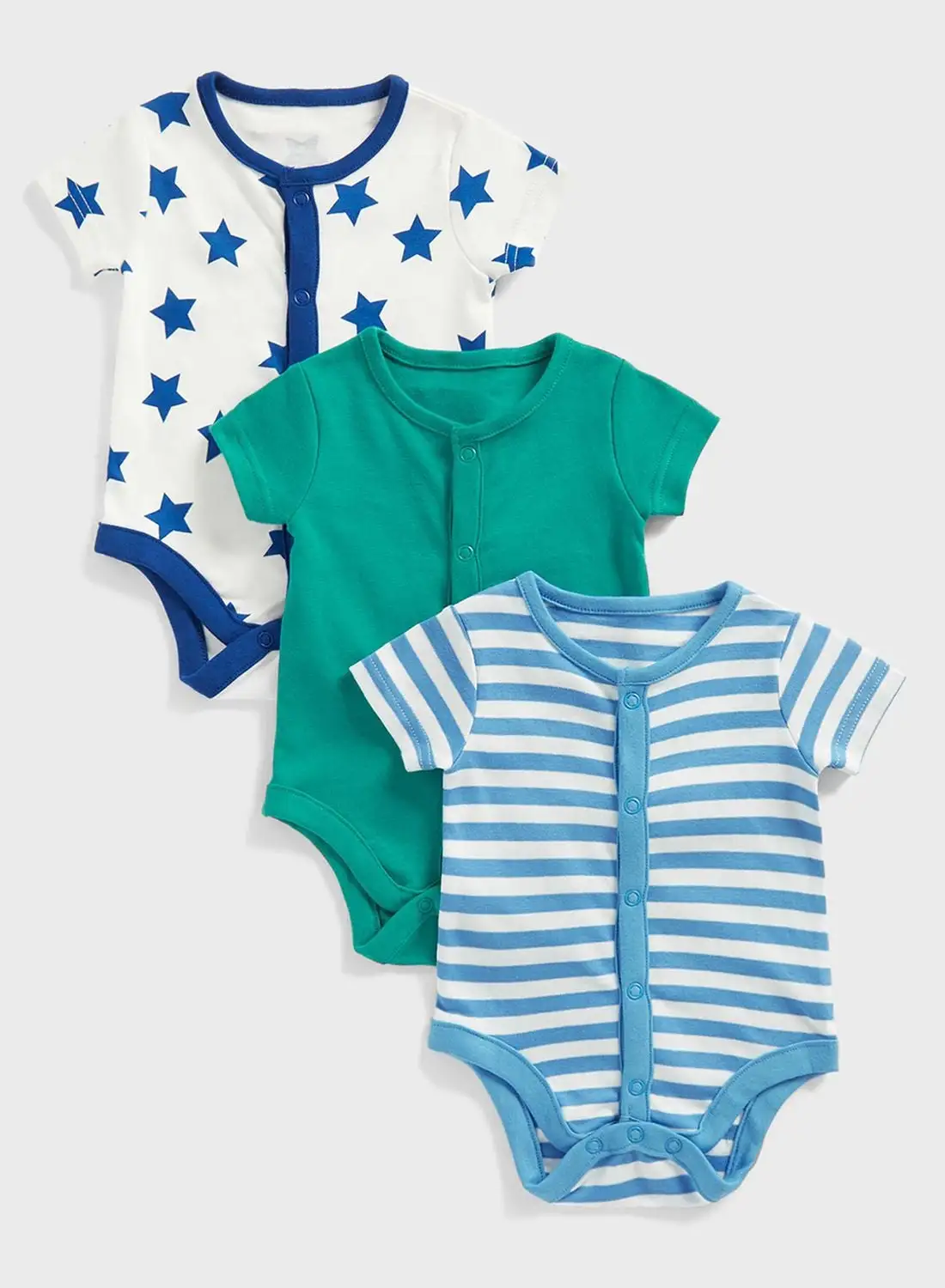 mothercare Kids 3 Pack Assorted Bodysuits