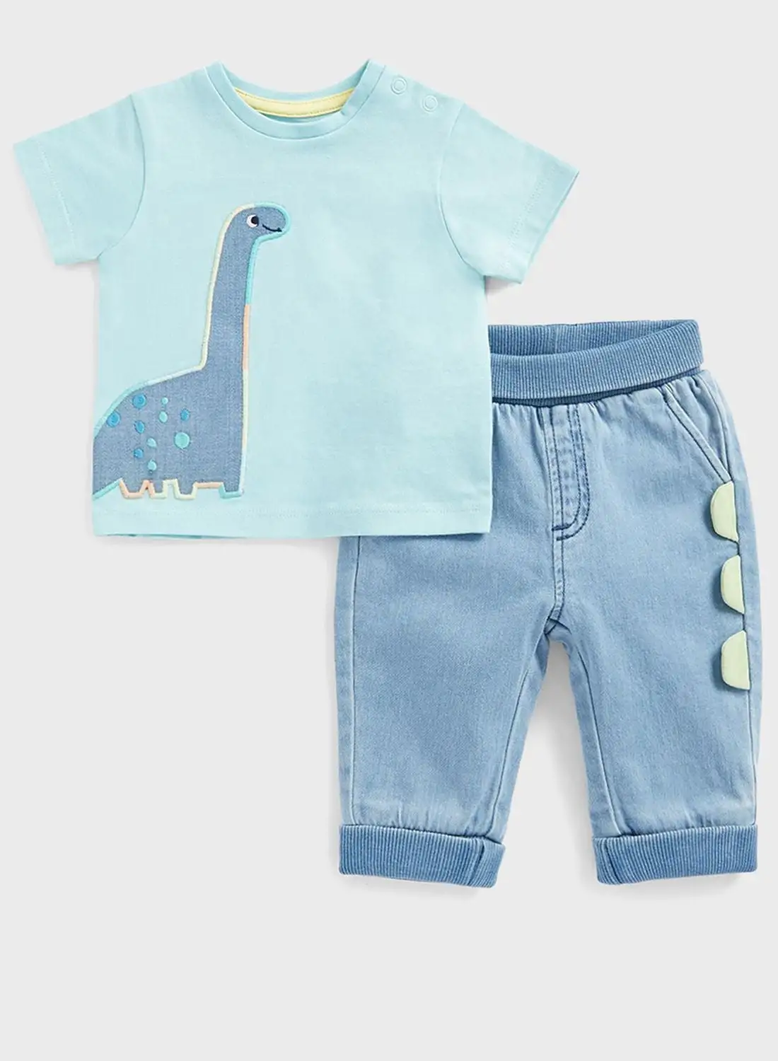 mothercare Infant Dino Print T-Shirt & Sweatpants Set