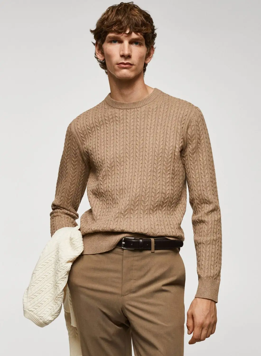 Mango Man Cable Knitted Sweater
