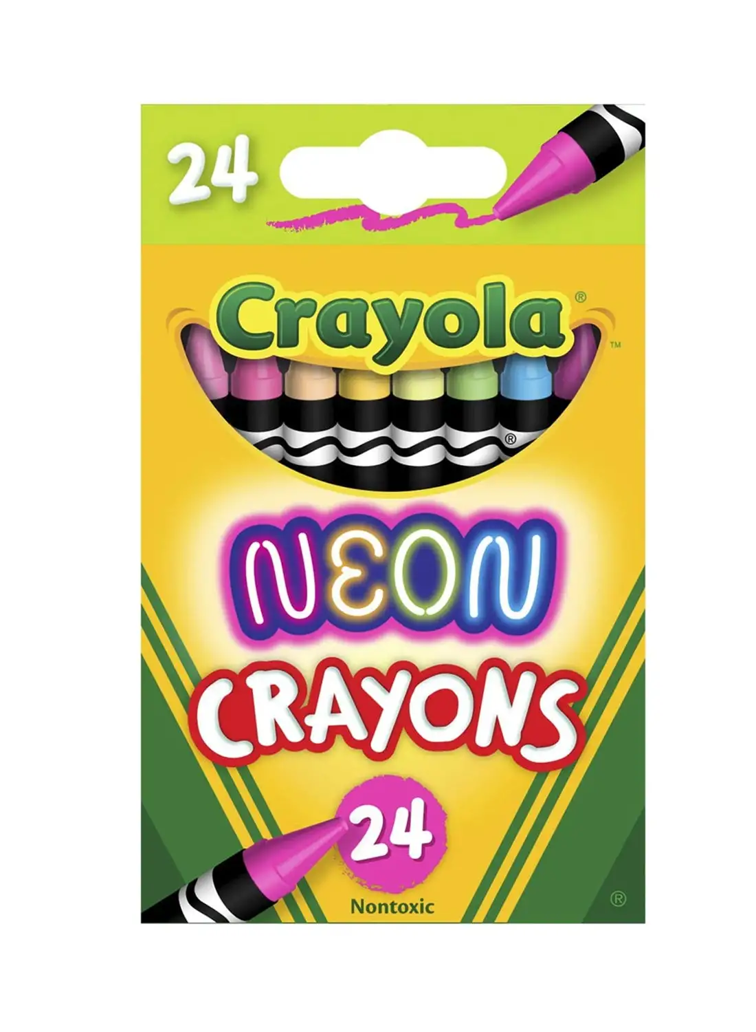 كرايولا 24 قيراط أقلام نيون 11.43x7.15x2.7 سم