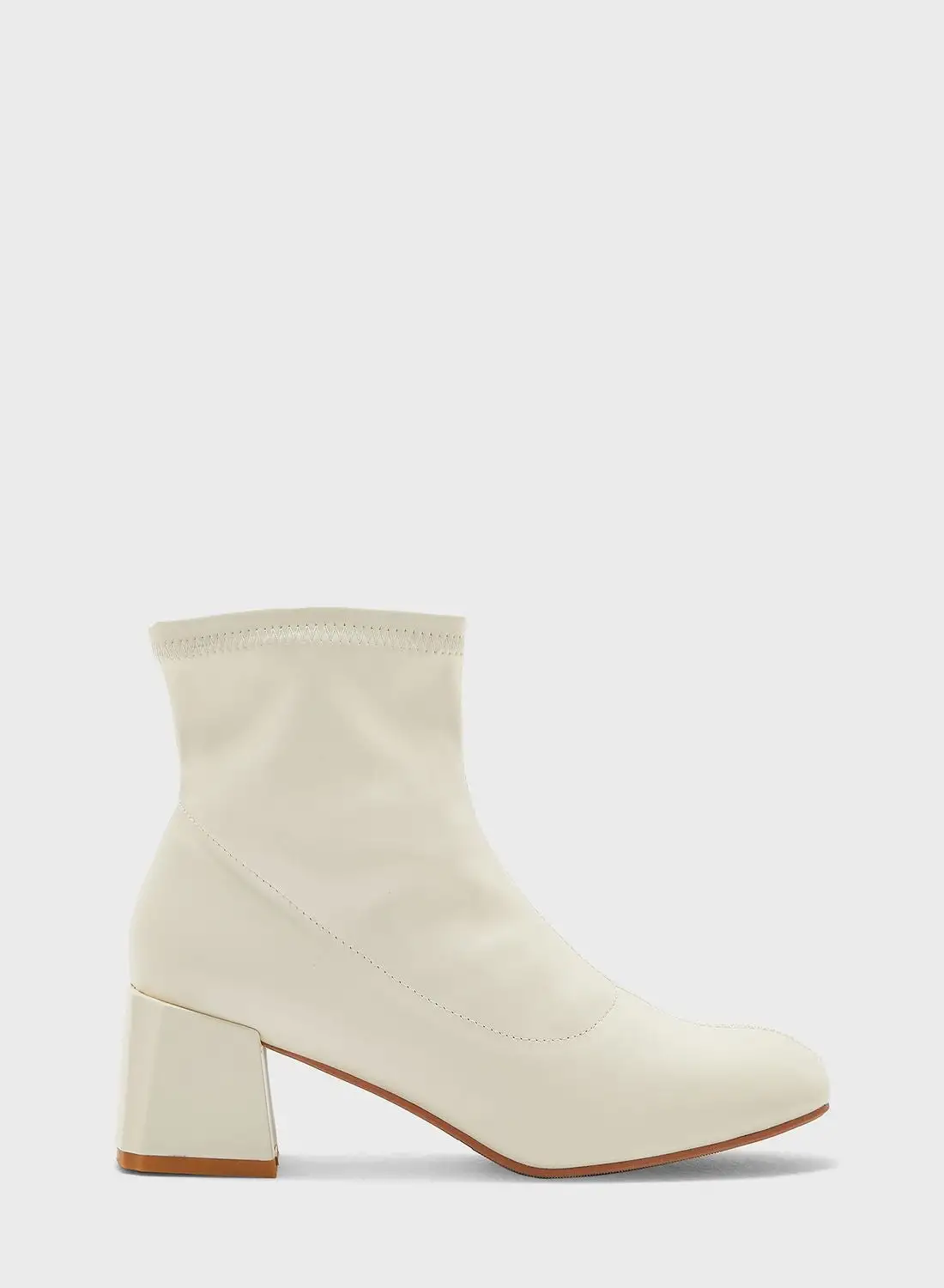 ELLA Rounded Point Sock Ankle Boot