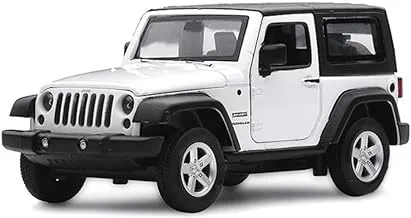 MSZ – Jeep Wrangler – White | Die-Cast Replica, Ultimate Collector's Item, SUV Cars | Toy Vehicles, Metal Toy Car Model - Pull Back Collection | Size - 1:32, For Kids 3+