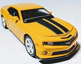 MSZ – Chevrolet Camaro SS - Yellow| Die-Cast Replica, Ultimate Collector's Item, American Muscle Cars | Toy Vehicles, Metal Toy Car Model - Pull Back Collection | Size - 1:32, For Kids 3+