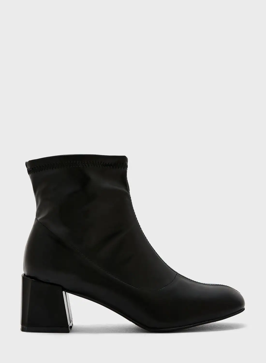 ELLA Rounded Point Sock Ankle Boot