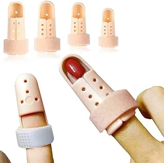 Finger Splints, 4-Size Trigger and Mallet Finger Splints, Finger Brace Support, Finger Straightener for Finger Pain Relief, Locking Finger Tendon, Finger Stabilizer