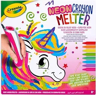 Crayola - Neon Crayon Melter | Unicorn Style - Melting Art, Gift for Kids | Arts & Crafts for Girls & Boys, Best Tween Craft Kit | Ages 8+