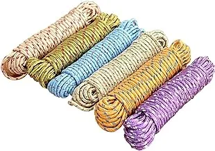 ECVV 5 Pack Soft Nylon Rope Set |Rope for Crafts Wall Multi-Purpose Outdoor Sports Rope Hangings Plant Clothes Line Camping Utility (Random Colour, 5 Pack)