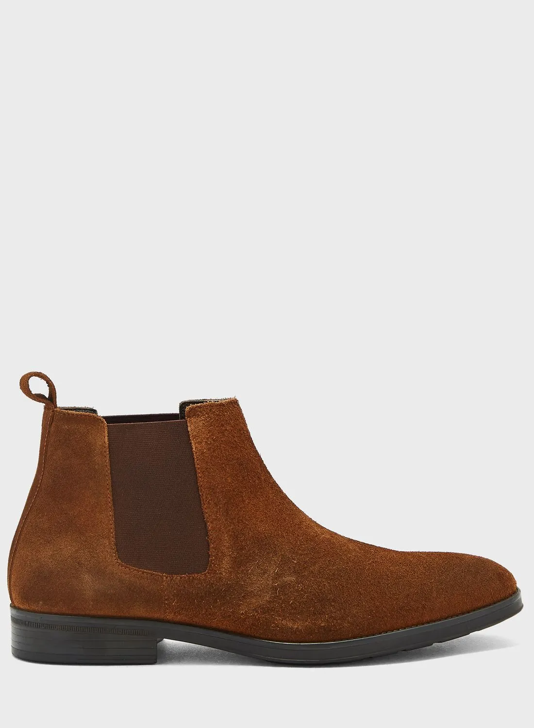 Robert Wood Genuine Suede Leather Chelsea Boots