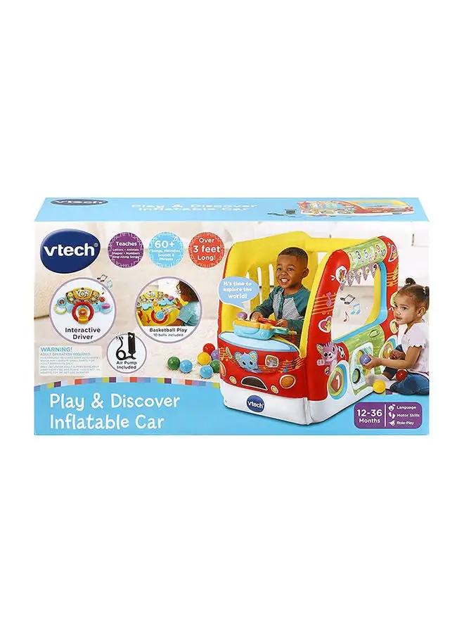 vtech Play And Discover Inflatable Car, Interactive And Developmental Toy With Sounds And Music, For Boys And Girls, Suitable For Ages 3 Months+