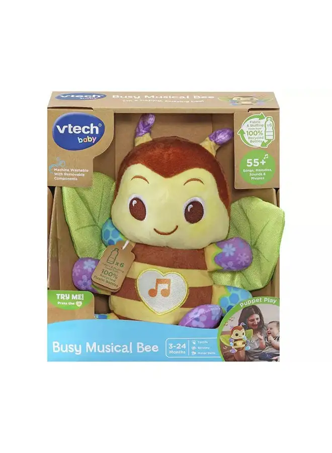 vtech Busy Musical Touch And Learn Bee, Honeybee, Interactive And Developmental Toy With Sounds And Music, Suitable For Ages 3 Months+