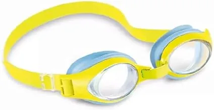 Rapex Multicolor Unisex-Child Swim Goggles Ages 3-8 Pack of 1 Fun Goggles with Polycarbonate Lenses, Phthalate Free with Adjustable Strap and Nose Belt.