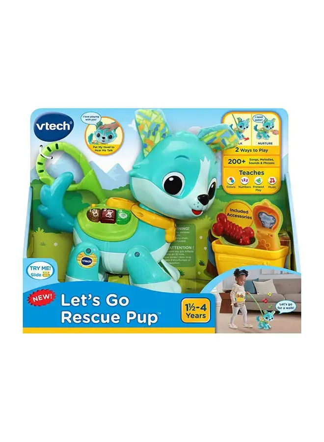 vtech Let’S Go, Rescue Pup, Pet Dog, Interactive And Developmental Toy With Sounds And Music, For Boys And Girls, Suitable For Ages 3 Months+